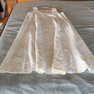 Lafayette 148 New York Cream A-Line Dress Linen